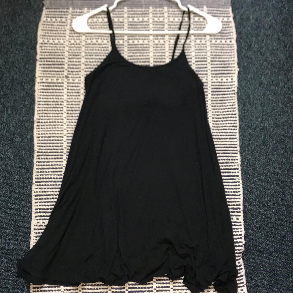 American Eagle Mini Black Strappy Shift Dress